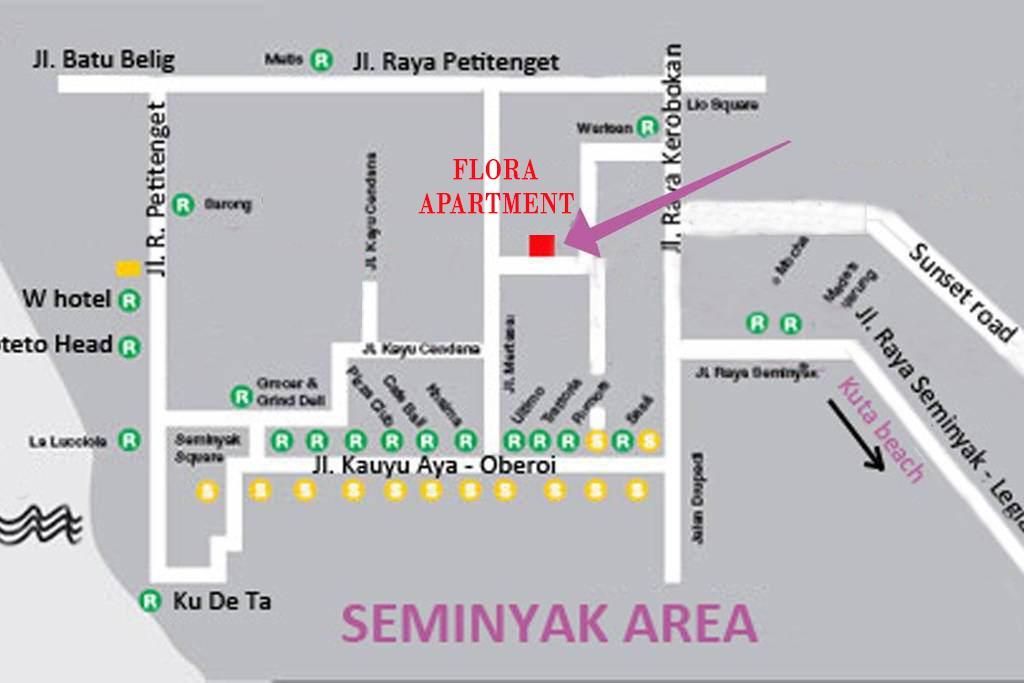 Flora Apartment Bali Seminyak Eksteriør billede